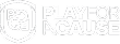 Logotipo branco da organização "Play for a Cause". À esquerda, um ícone circular com a silhueta de um controle de videogame. À direita, o texto "PLAY FOR A CAUSE" em letras maiúsculas, com "PLAY FOR" em destaque maior e "A CAUSE" abaixo em tamanho menor.